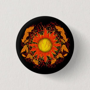 Tangled Sun 3 Cm Round Badge