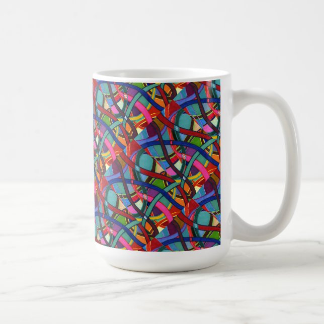 "Tangled" Tiled Abstract Design Mug (Right)