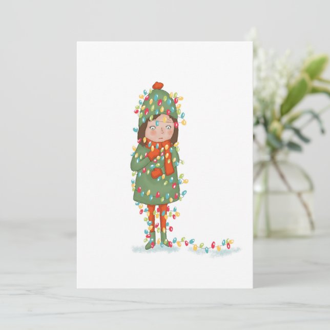 Tangled Up Holiday Card (Standing Front)