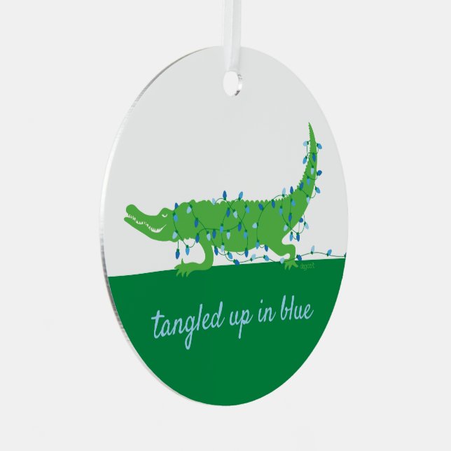 Tangled up in Blue Ornament (Front Right)