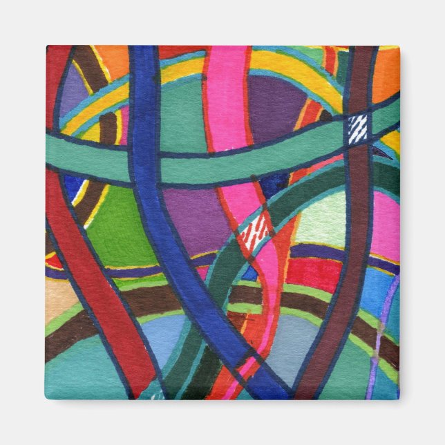 "Tangled Weave" Abstract Magnet (Front)