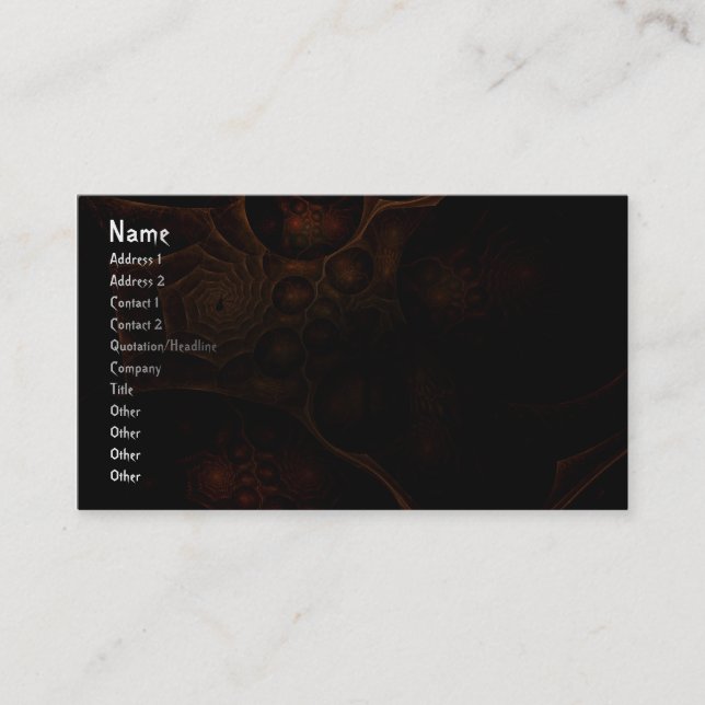 Tangled Web Business Card (Front)