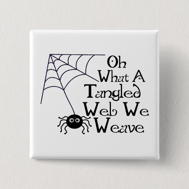 Tangled Web Spider 15 Cm Square Badge (Front)