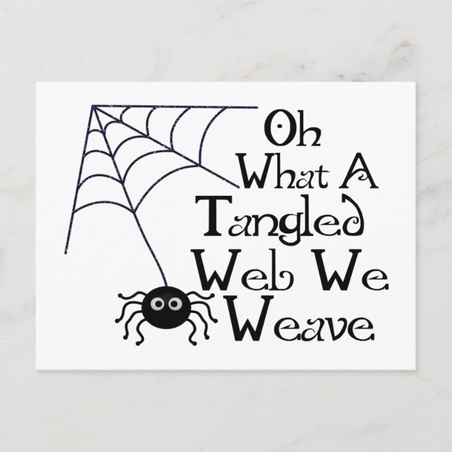 Tangled Web Spider Postcard (Front)