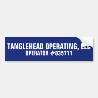 Tanglehead Operating Bumper Sticker