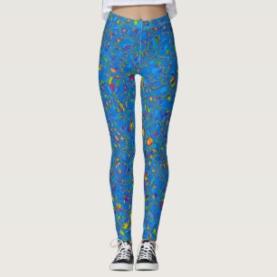 Tangles Blue Women's Leggings