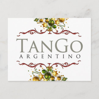 Tango argentino Christmas Holiday Postcard