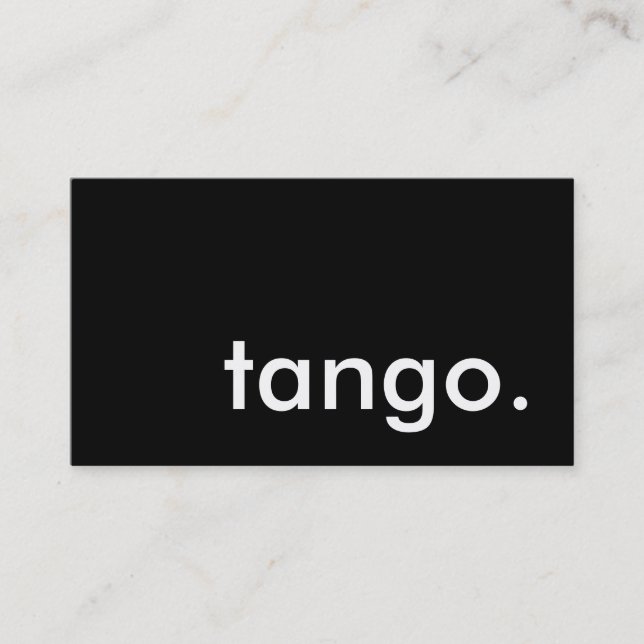 tango. business card (Front)