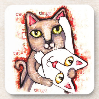 Tango Dance Cats Coaster Set
