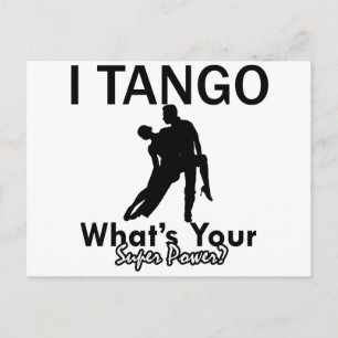 Tango dance designs postcard