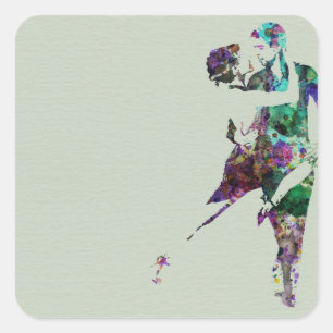 Tango Dance Square Sticker