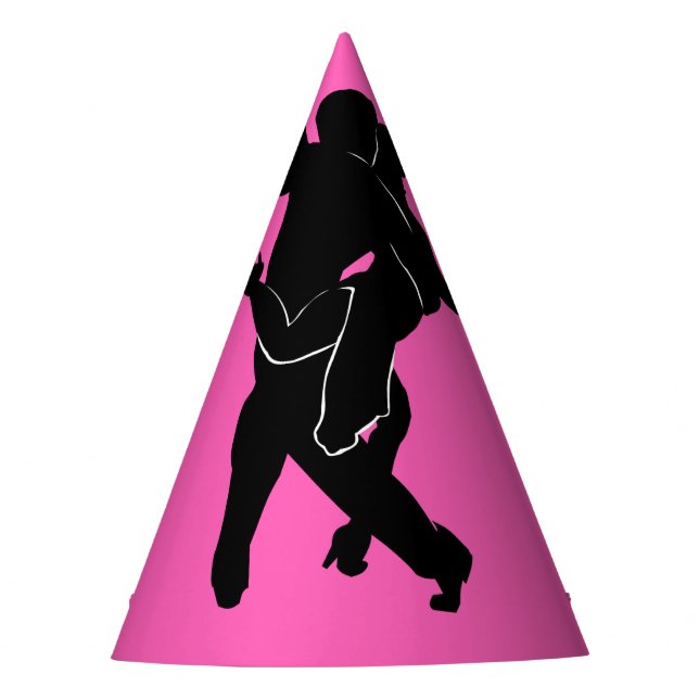 Tango Dancer Pink Paper Party Hat Choose Colour (Front)