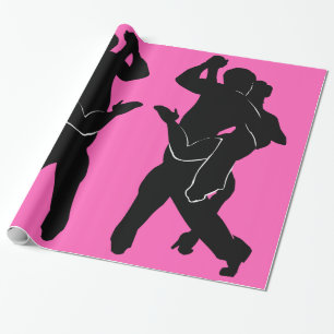 Tango Dancer Pink Wrapping Paper Choose Colour