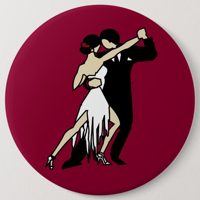 Tango Dancers 6 Cm Round Badge (Front)