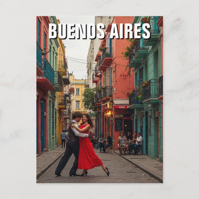 Tango Dancers Buenos Aires Argentina travel Postcard (Front)