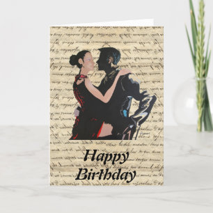 Tango dancers card