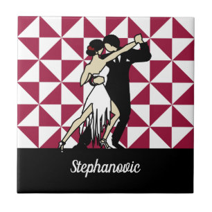 Tango Dancers Ceramic Tile