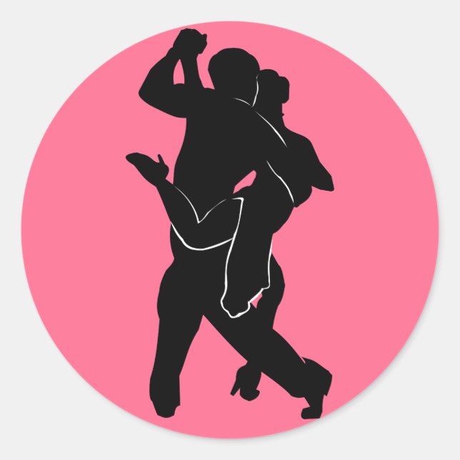 Tango Dancers Couple Sticker - Custom Colors (Front)