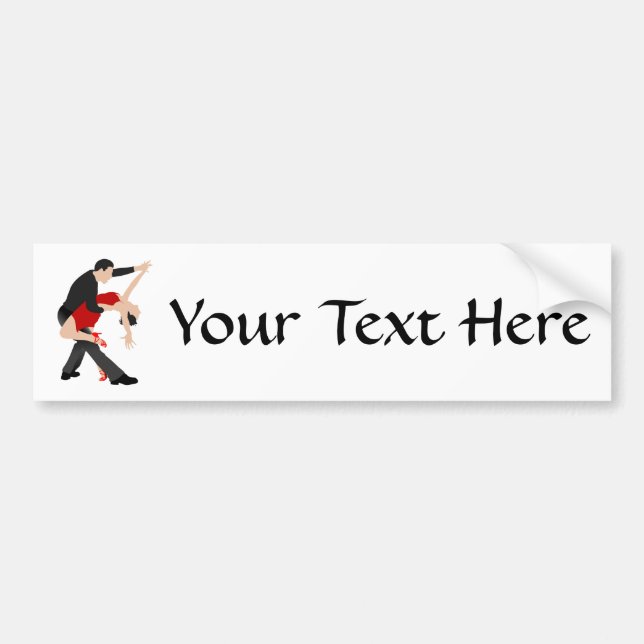 Tango Dancers (customised) Bumper Sticker (Front)
