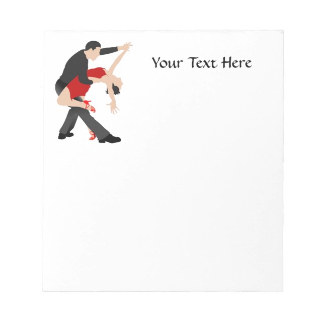 Tango Dancers (customised) Notepad (Front)