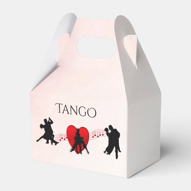 Tango Dancers Favour Box (Front Side)