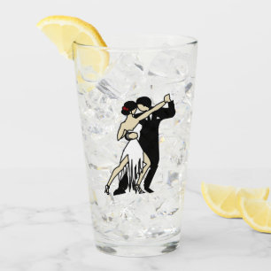 Tango Dancers Glass