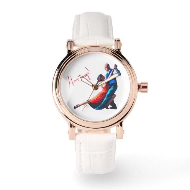 Tango dancers - hand painting  watch (Front)