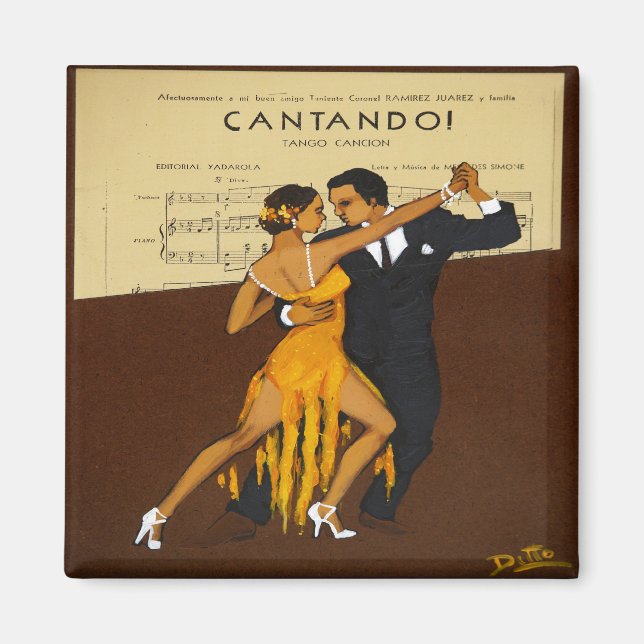 Tango Dancers  Magnet Dance Gift (Front)