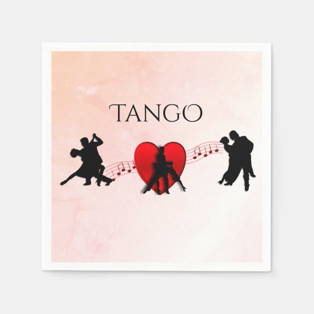Tango Dancers Napkin (Front)