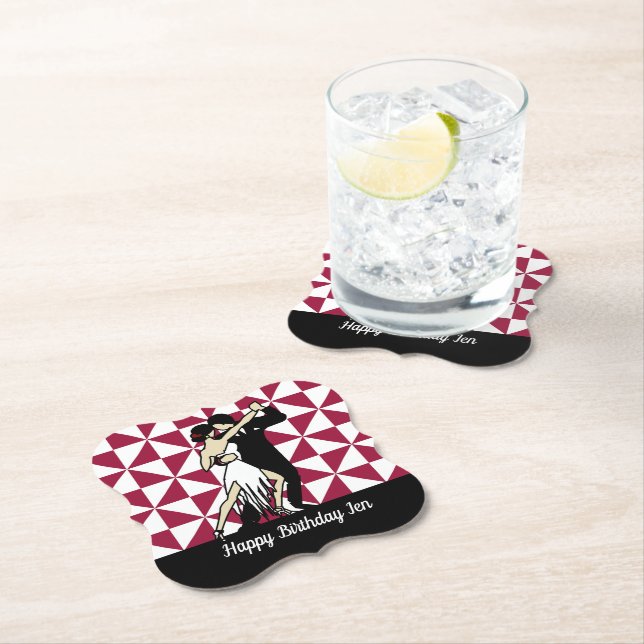 Tango Dancers Paper Coaster (Insitu)