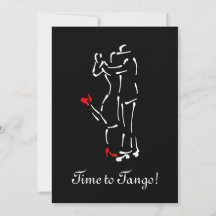 Tango Dancers (Red Shoes) with Customisable Text