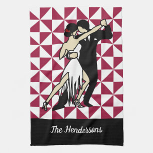 Tango Dancers Tea Towel