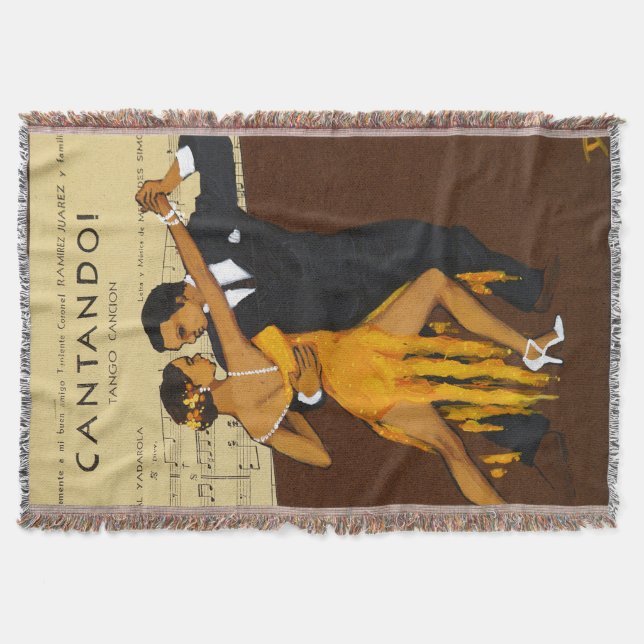 Tango Dancers Throw Blanket (Front)
