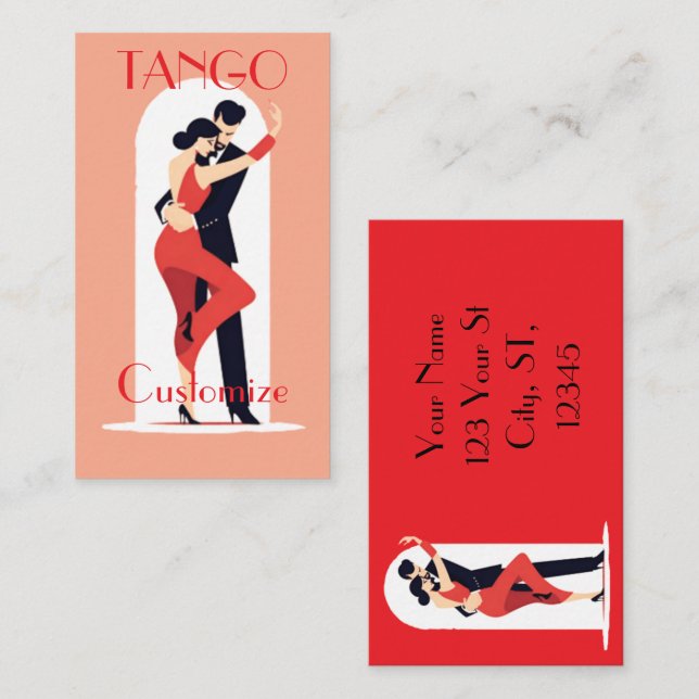 Tango Dancers Thunder_Cove Business Card (Front/Back)