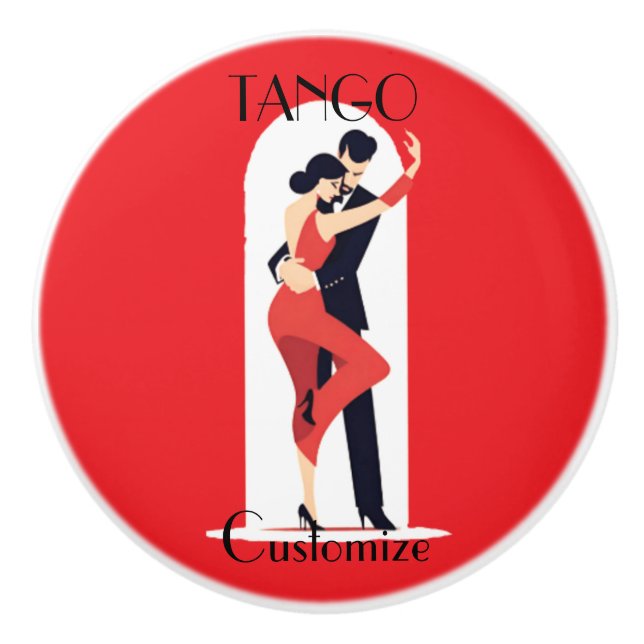 Tango Dancers Thunder_Cove Ceramic Knob (Front)