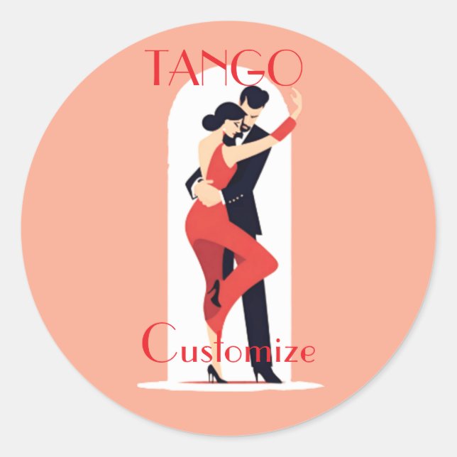 Tango Dancers Thunder_Cove Classic Round Sticker (Front)