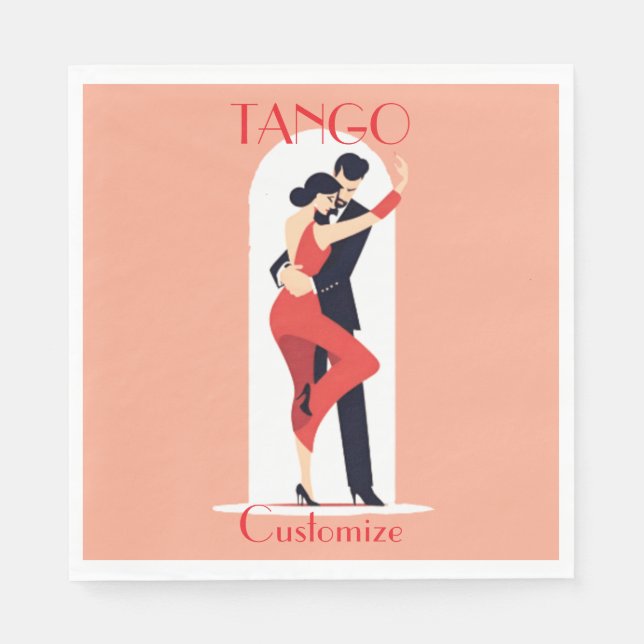 Tango Dancers Thunder_Cove Napkin (Front)