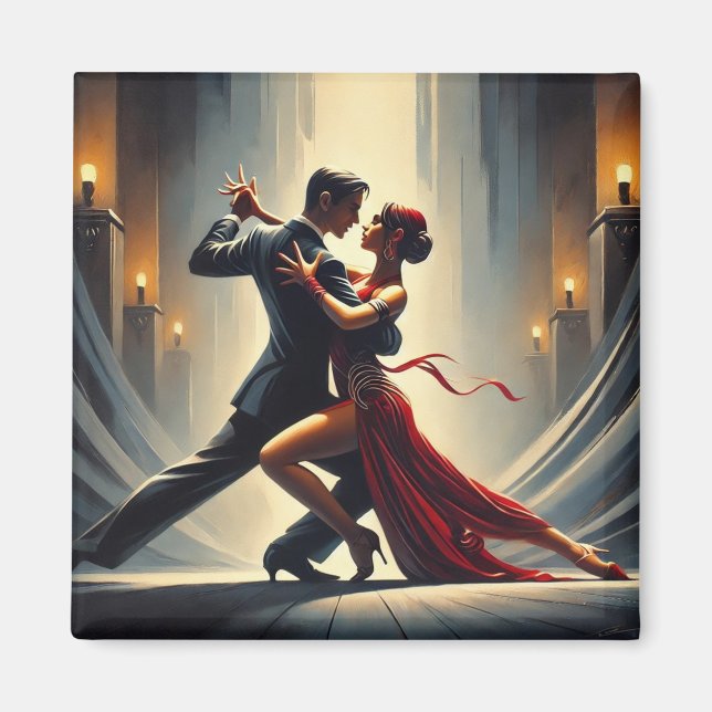 Tango Dancing Couple Magnet (Front)