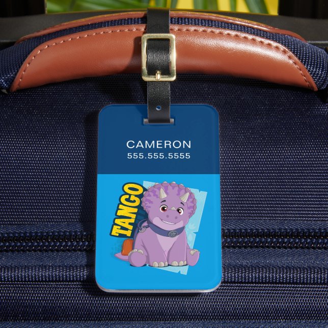 Tango | Dino Ranch Luggage Tag (Front Insitu 2)