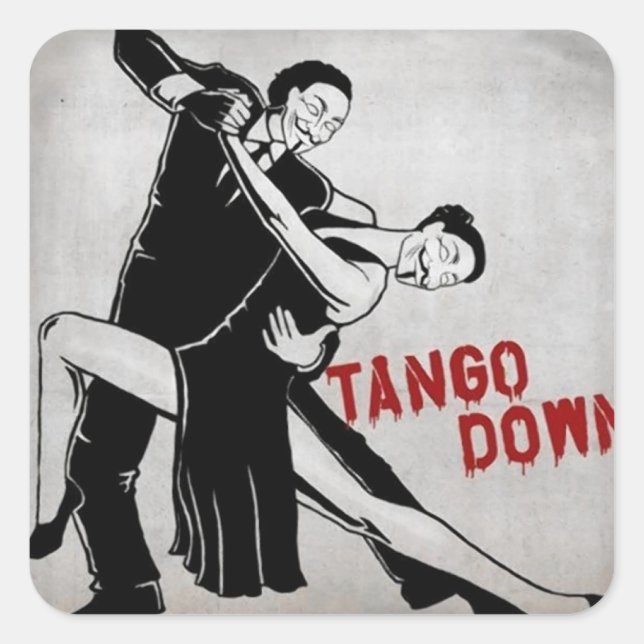 TANGO DOWN SQUARE STICKER (Front)