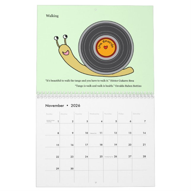 Tango is a Feeling  Calendar (Nov 2026)