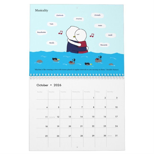 Tango Is a Feeling (Tango es un sentimiento) Calendar (Oct 2026)