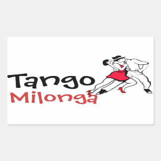Tango Milonga Rectangular Sticker