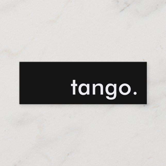 tango. mini business card (Front)