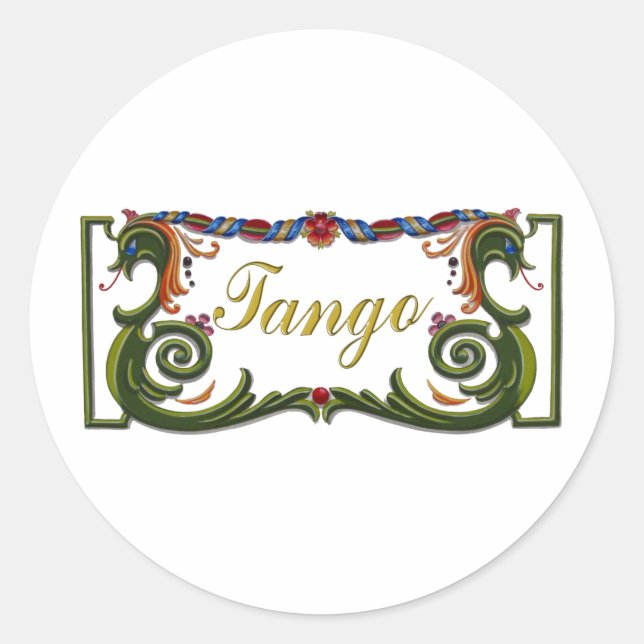 Tango Original design! Classic Round Sticker (Front)