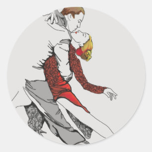 Tango Romance Classic Round Sticker