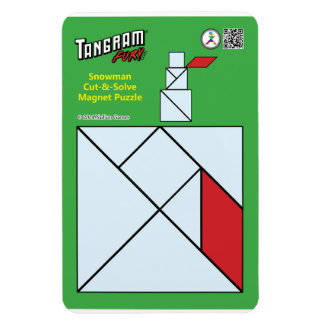 Tangram Christmas Magnet - Snowman