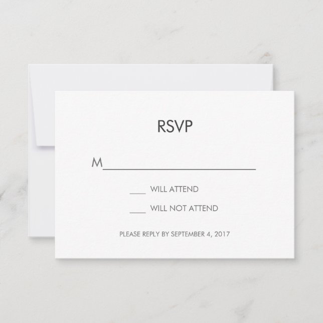 Tangram Heart Wedding RSVP Card (Front)