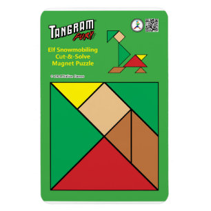 Tangram Quirky Elf Magnet – Snowmobiling