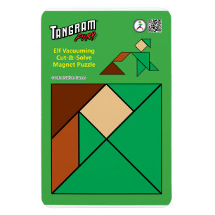 Tangram Quirky Elf Magnet – Vacuuming
